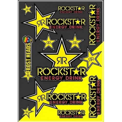 Купить наклейки для мотоциклов и квадроциклов Rockstar Yellow Наклейки для мотоциклов и квадроциклов Rockstar Yellow