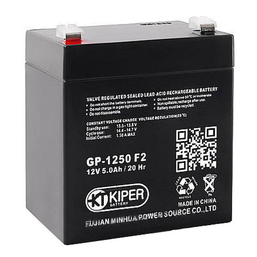 Купить аккумуляторную батарею Kiper GP-1250 F2 12V 5.0Ah/20Hr