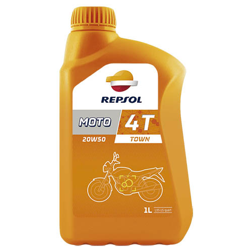 Купить масло четырехтактное 20W50 минеральное REPSOL Moto Town 4T 1 л