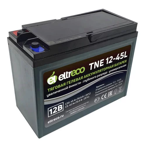 Тяговый аккумулятор Eltreco TNE12-45 (12V38A/H C3)