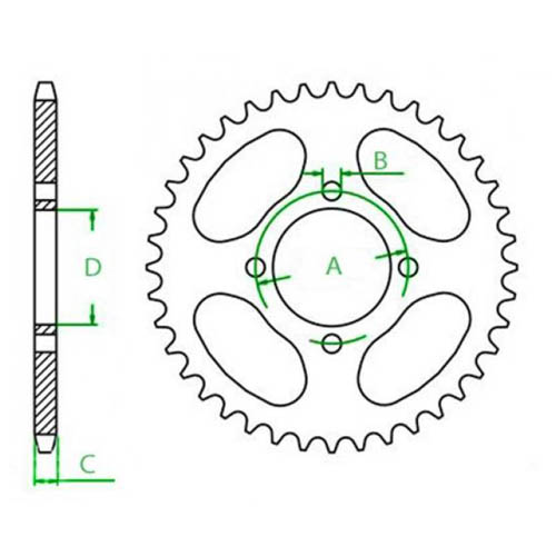 Купить звезду ведомую (венец) 530-35-4 ATV Linhai M150 Звезда ведомая (венец) 530-35-4 ATV Linhai M150