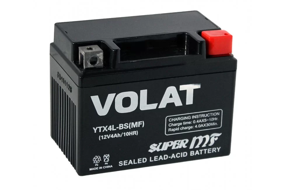 Аккумулятор Volat YTX4L-BS AGM (4 A/H)