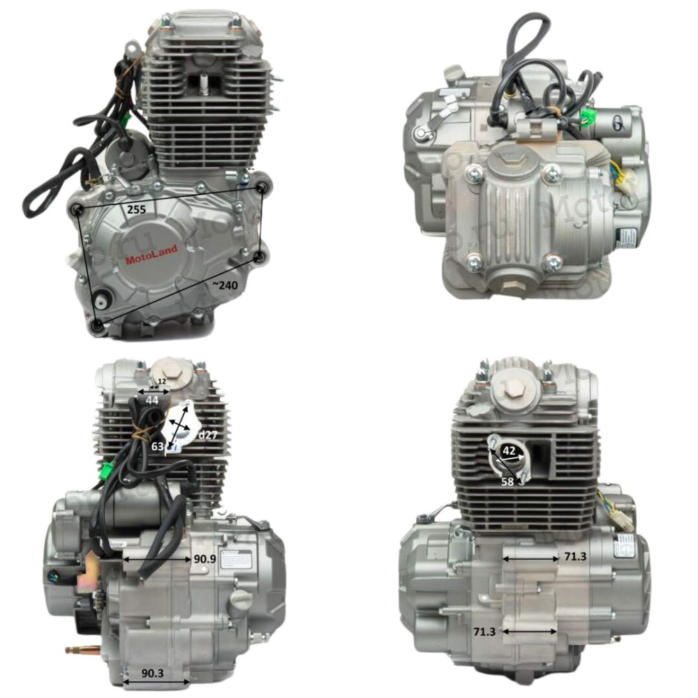 Двигатель 300см3 172FMM-3A (CB250-F+BB300 D-75мм) ZS грм цепь,5ск (полный комплект)