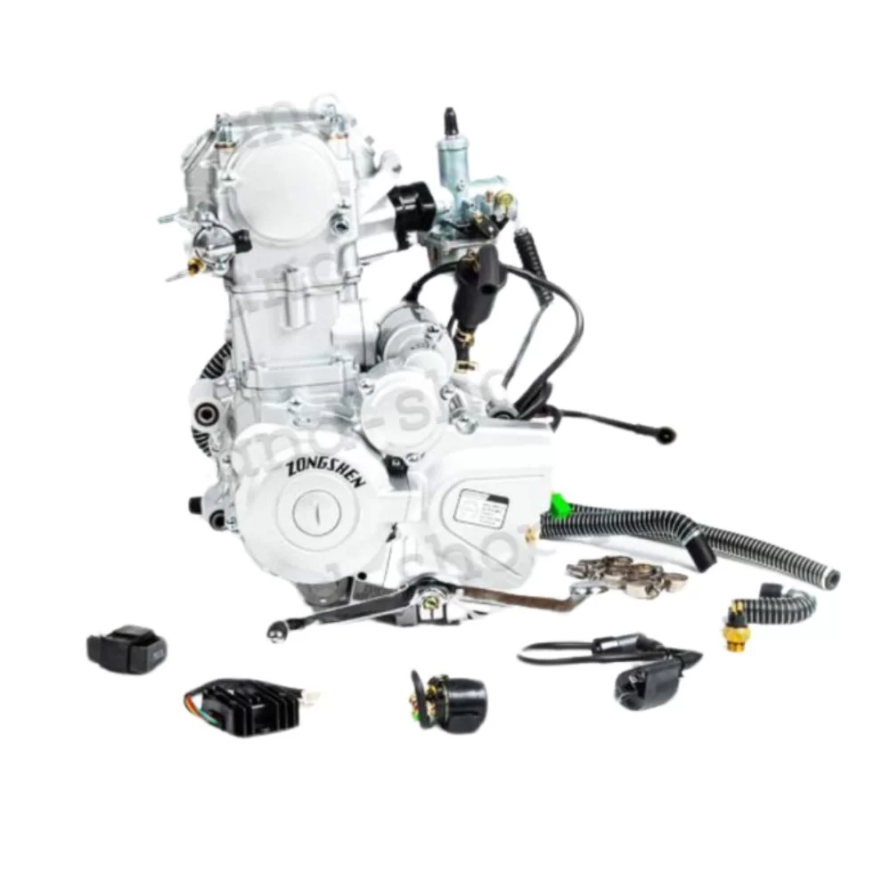 Двигатель 250см3 169MM CB250 (69x65) Zongshen 2 клапана/водянка, полный комплект + радиатор