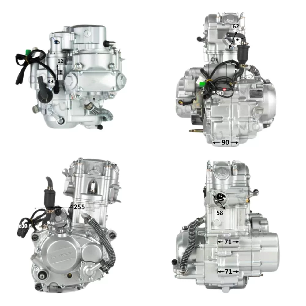 Двигатель 250см3 169MM CB250 (69x65) Zongshen 2 клапана/водянка+радиаторы