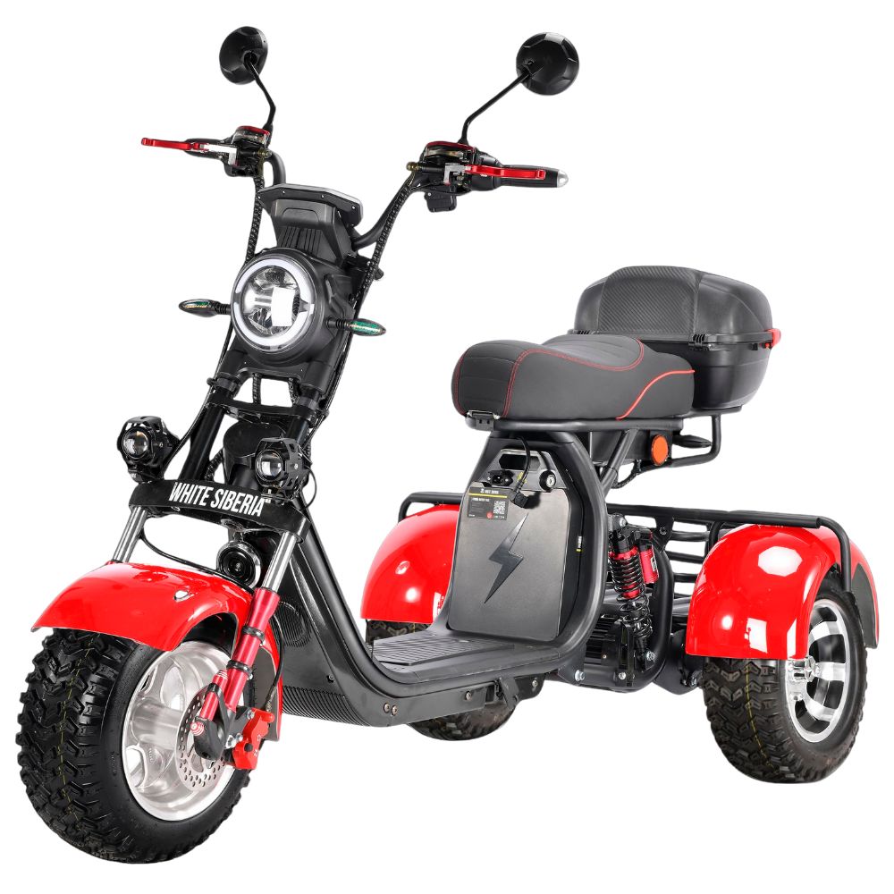 Купить электроскутер WHITE SIBERIA PRO TRIKE 3000W Электротрицикл WHITE SIBERIA PRO TRIKE 3000W