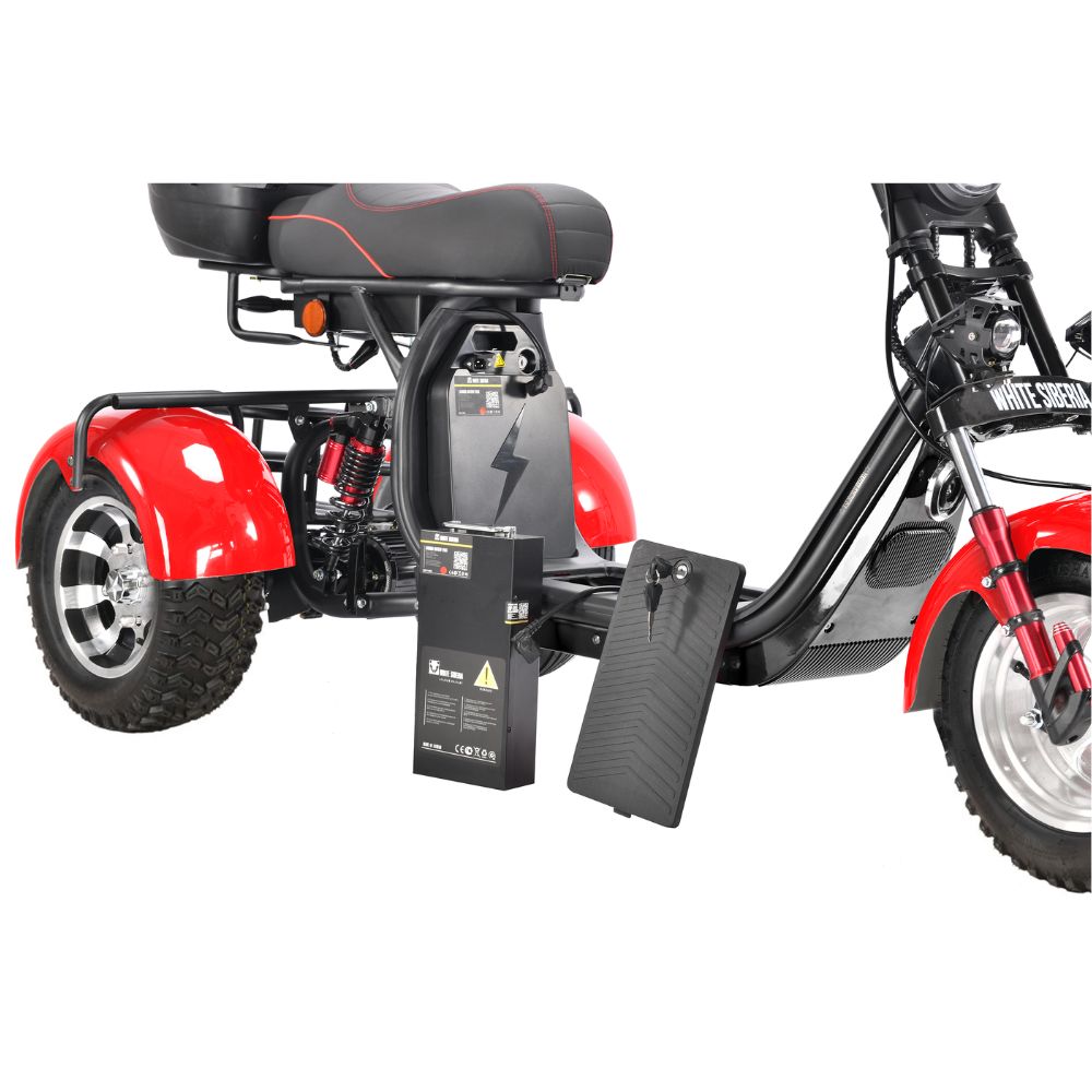 Купить электроскутер WHITE SIBERIA PRO TRIKE 3000W Электротрицикл WHITE SIBERIA PRO TRIKE 3000W