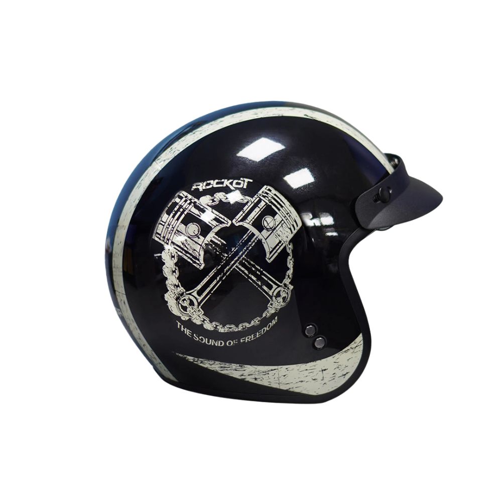 Шлем открытый с козырьком ROCKOT RM-391 Classic Style