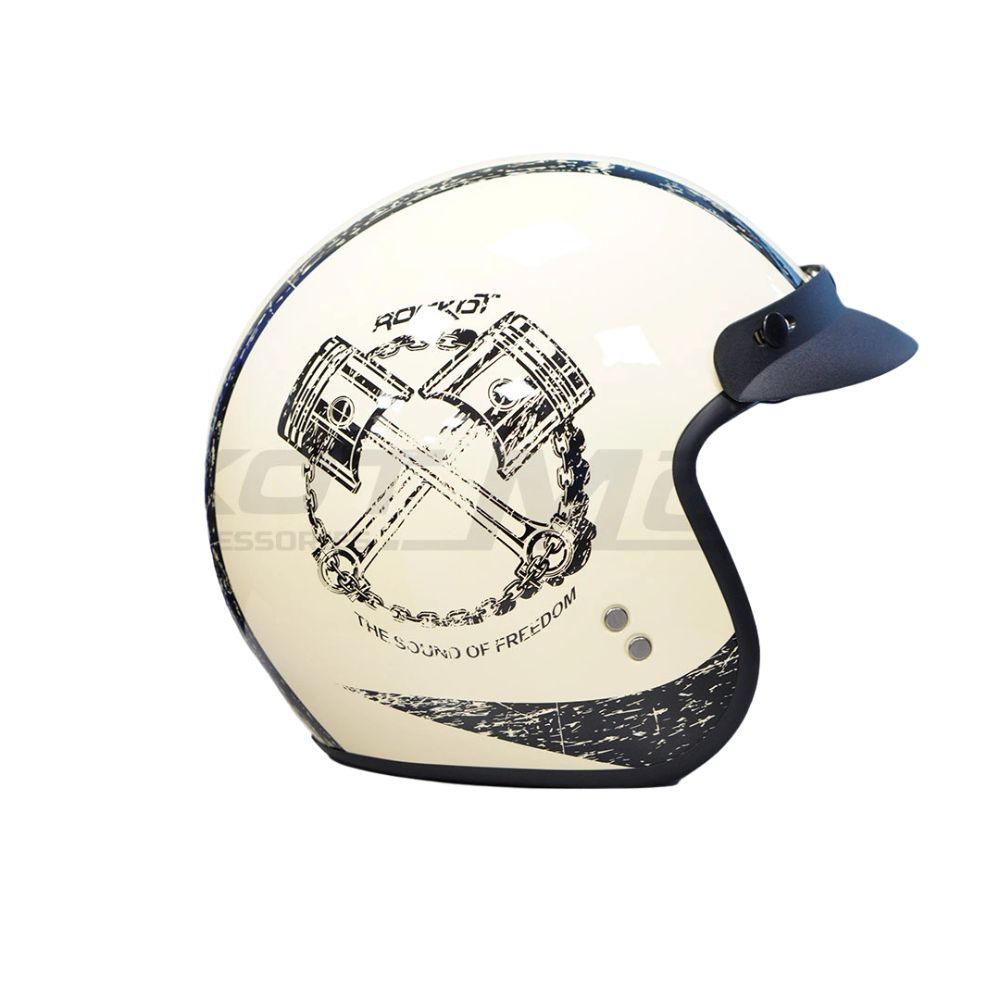 Шлем открытый с козырьком ROCKOT RM-391 Classic Style
