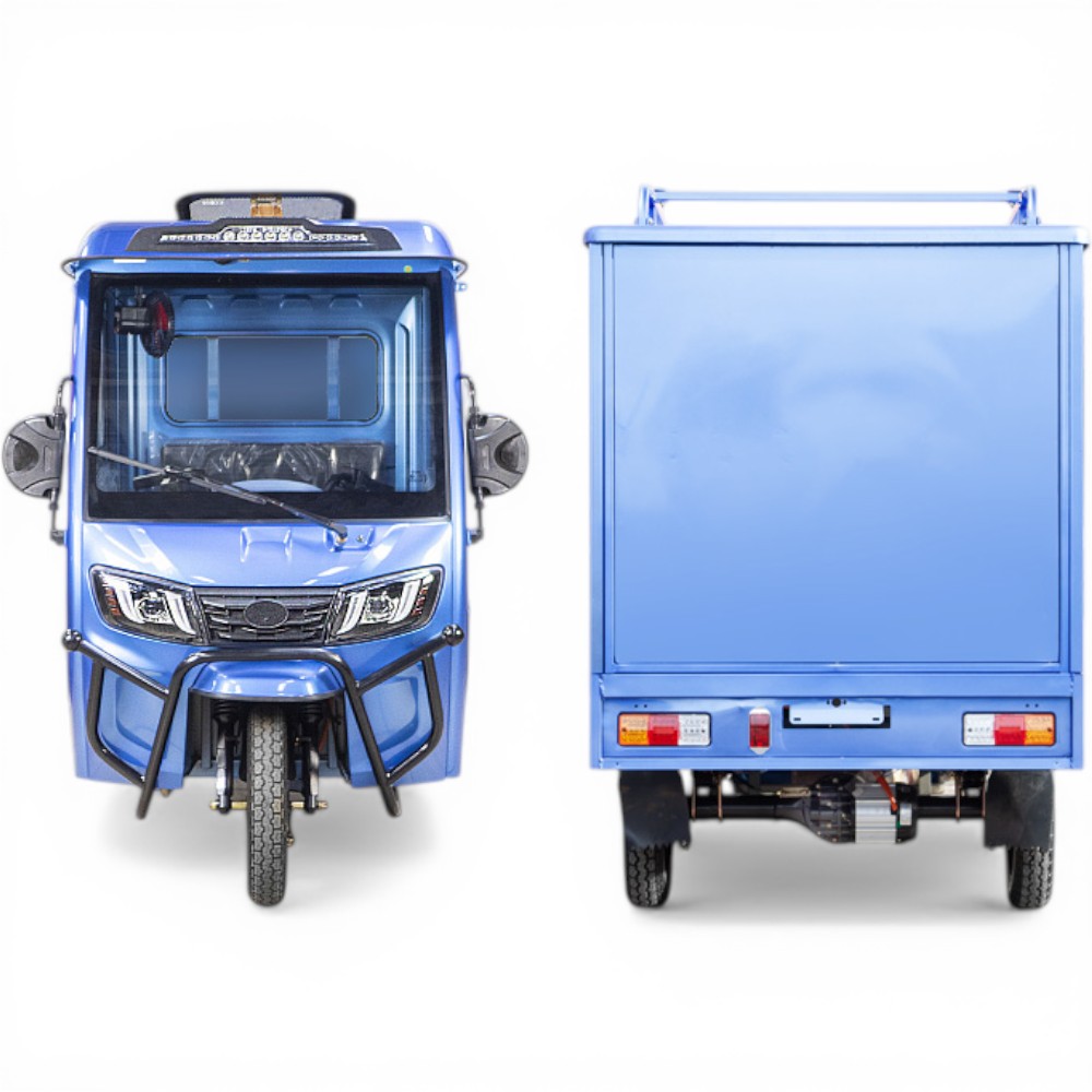 Грузовой электротрицикл Rutrike КАРГО Кабина Дуал обогрев 1500 60V1000W